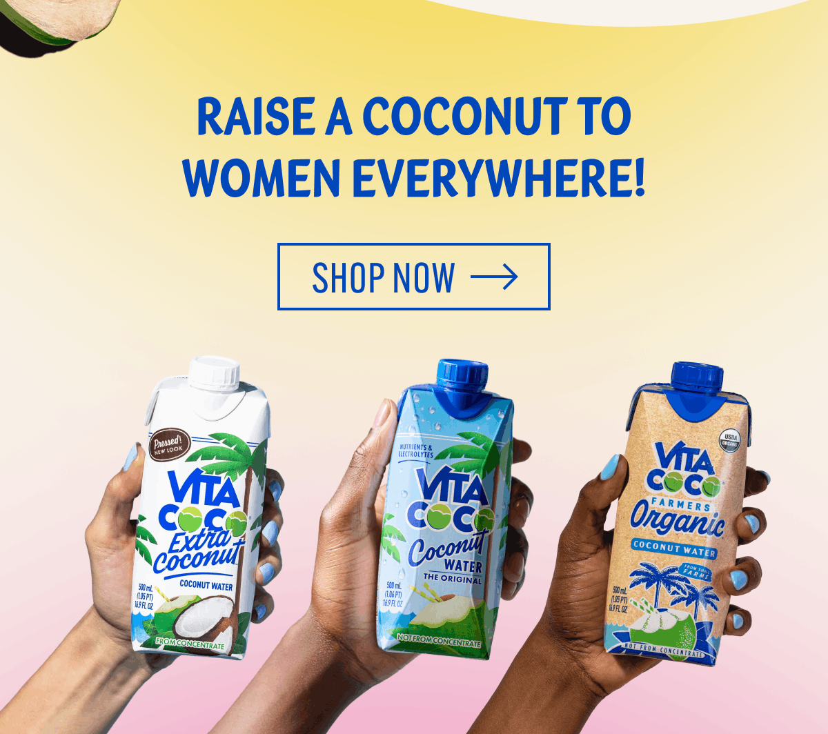 Raise a coconut to women everywhere! | Shop now