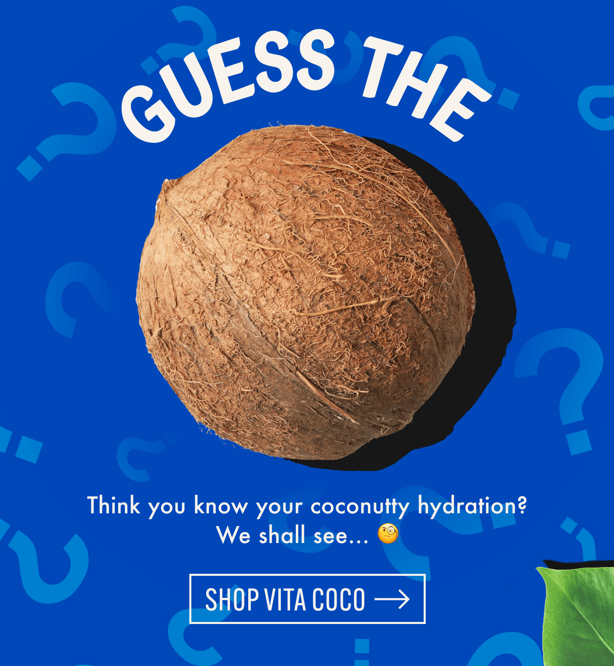 Guess the | Think you know your coconutty hydration? We shall see... | Shop Vita Coco 