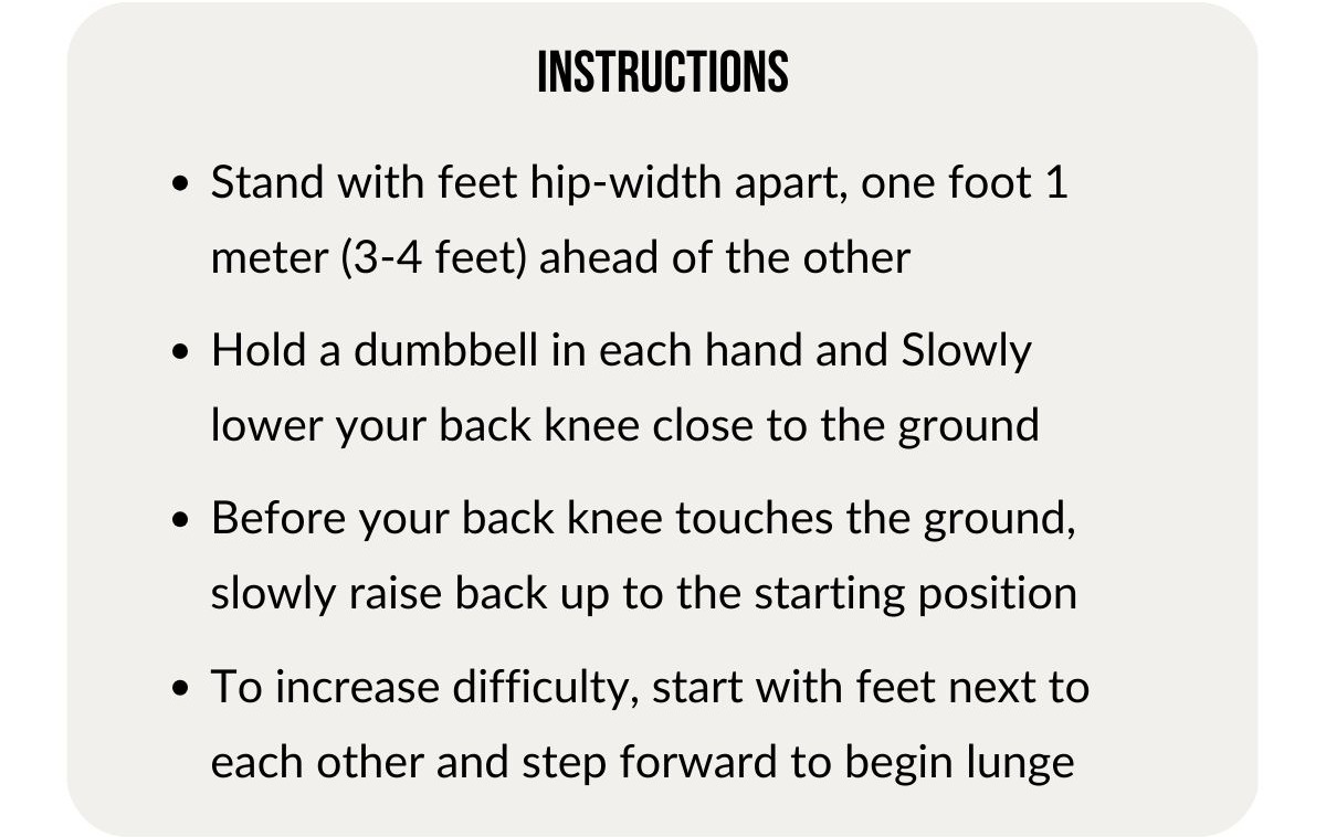 Lunges Instructions