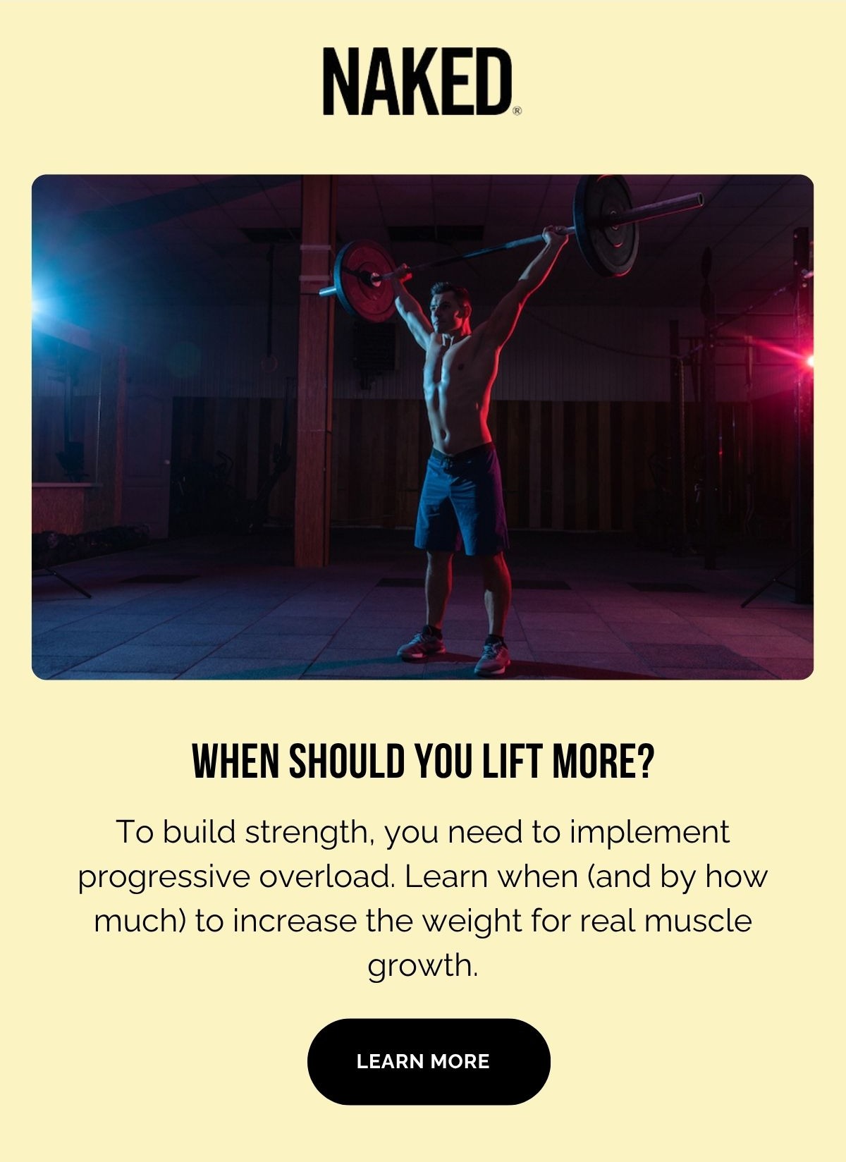 When Should You Lift More?