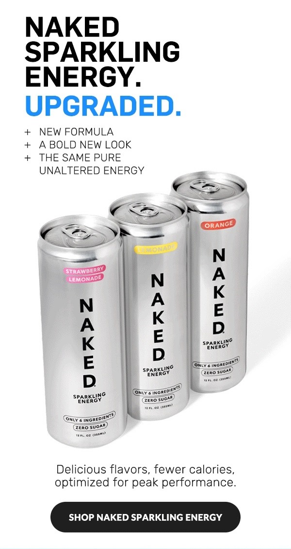 Naked Sparkling Energy. Upgraded