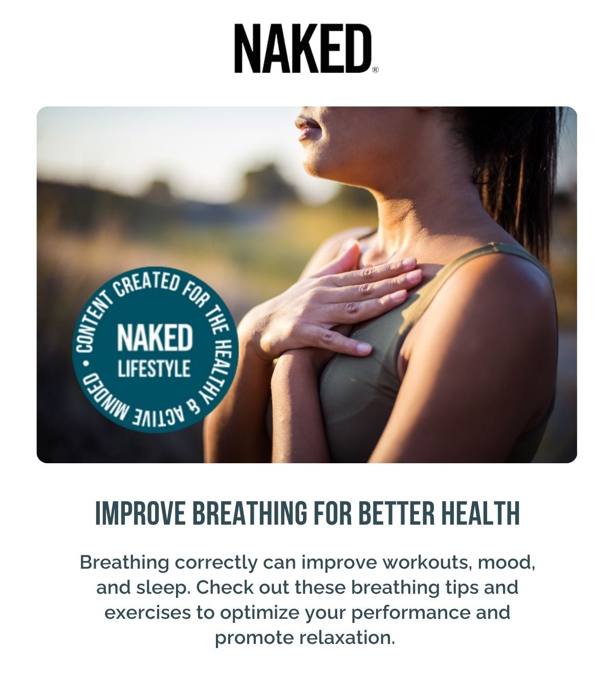 Improve Breathing for Better Health