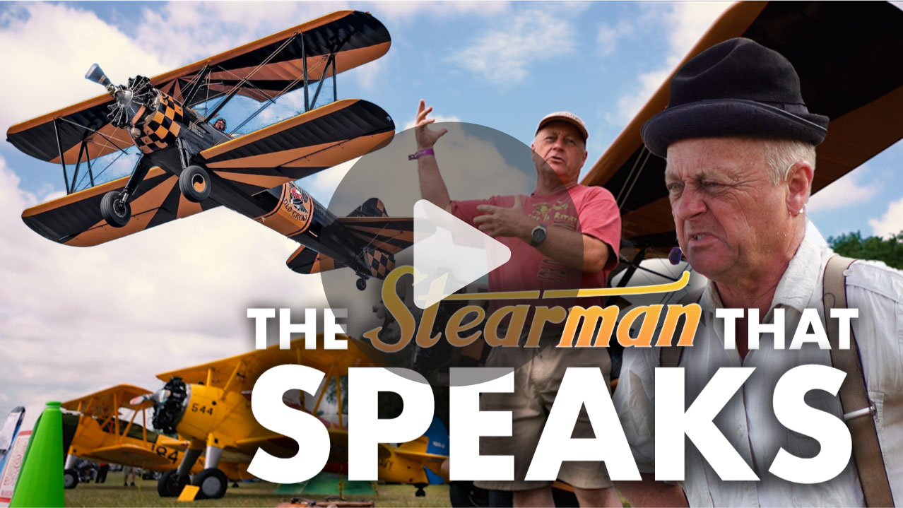 The Stearman that speaks and its owner, Hans Nordsiek