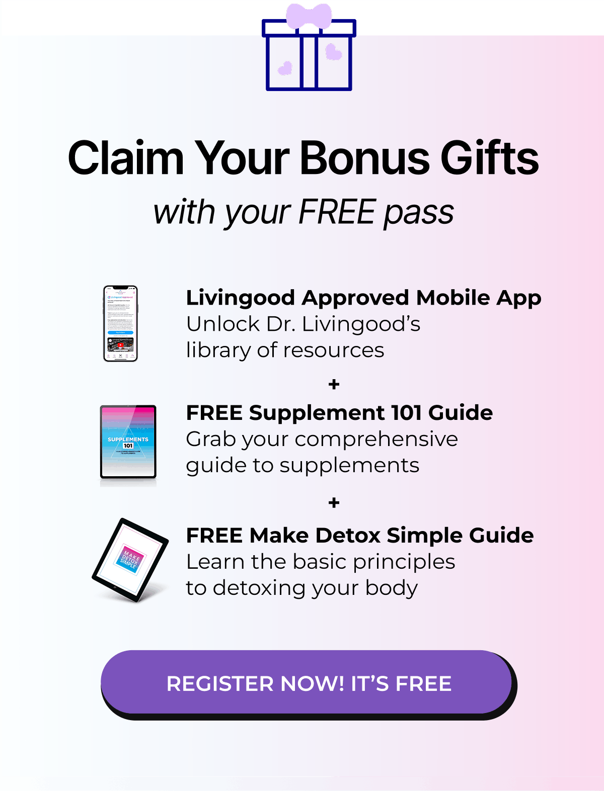 Claim your bonus gifts