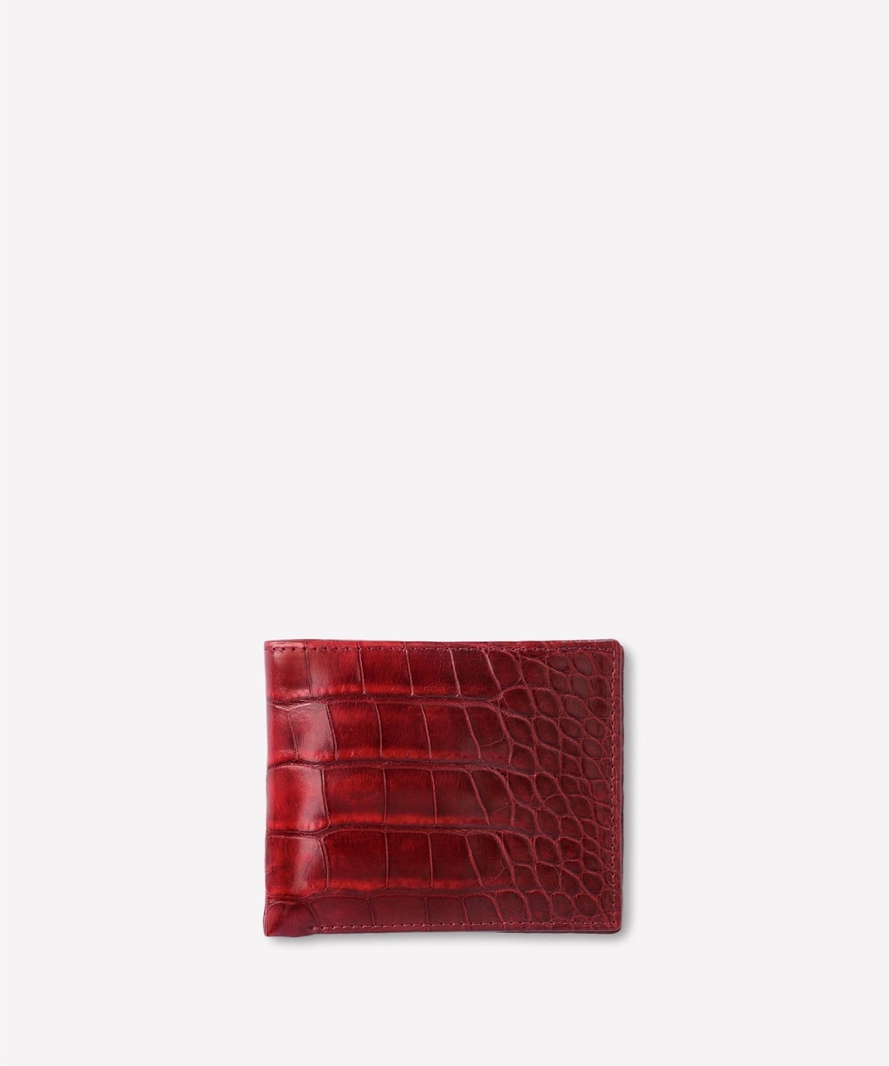 Classic Wallet Burgundy Crocodile