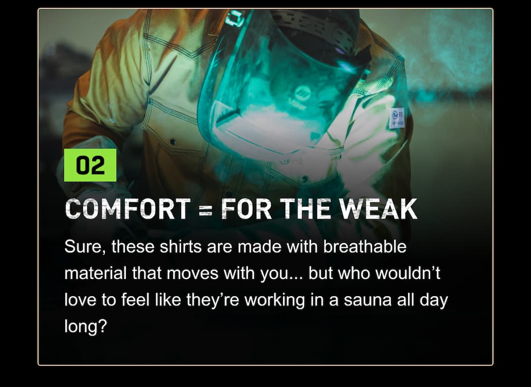 Comfort = for the weak