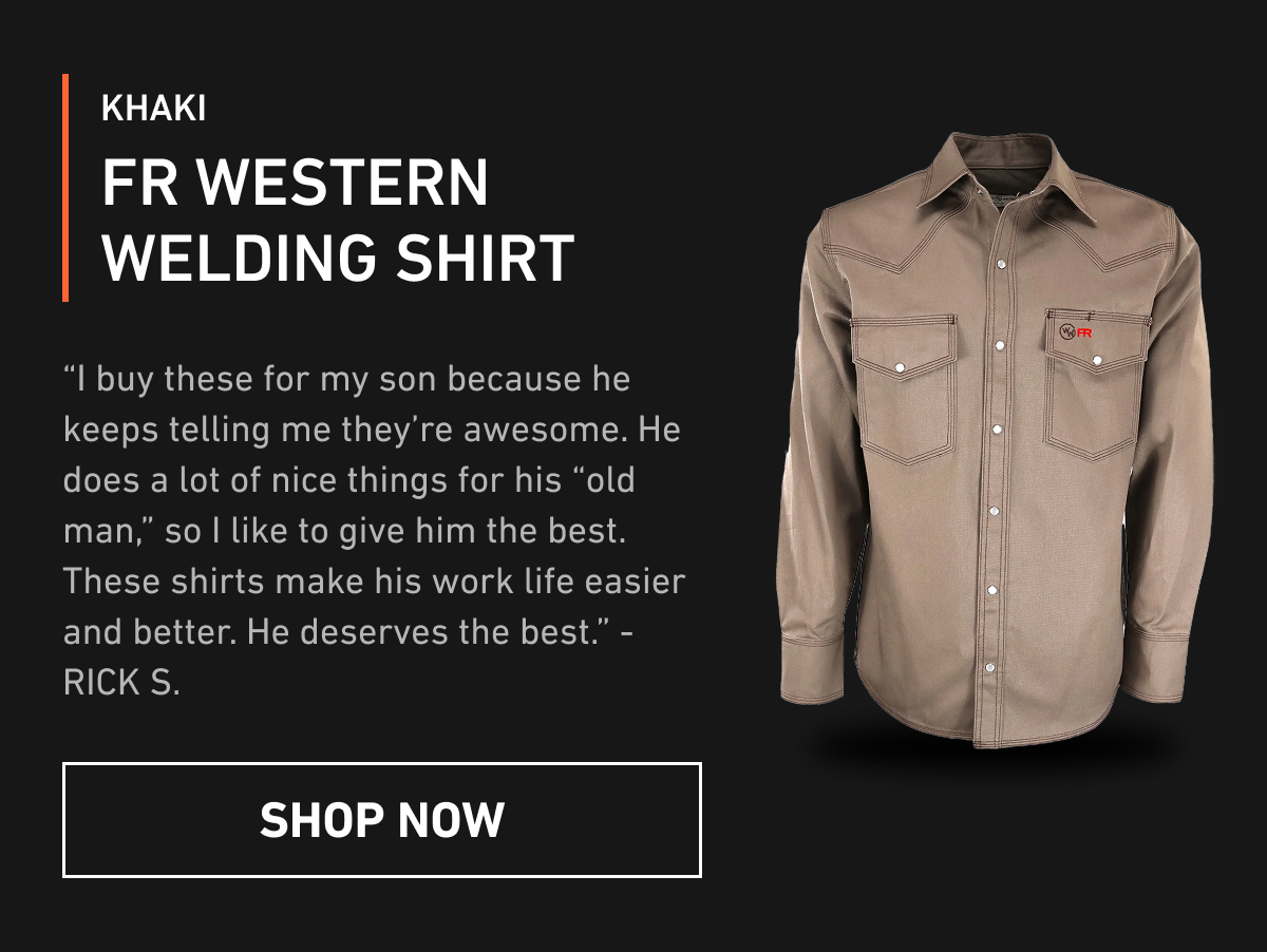 Khaki FR Western Welder Shirt
