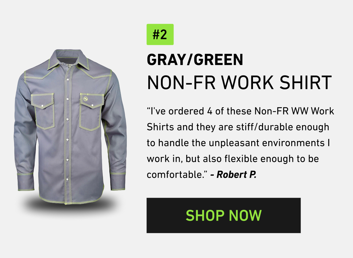 Gray/Green Non-FR Work Shirt