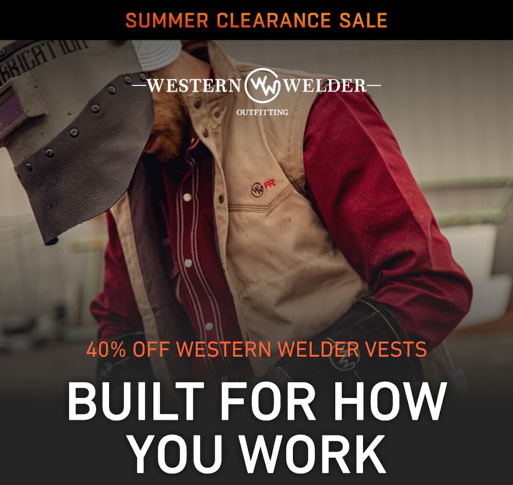 40% OFF WESTERN WELDER VESTS BUILT FOR HOW YOU WORK
