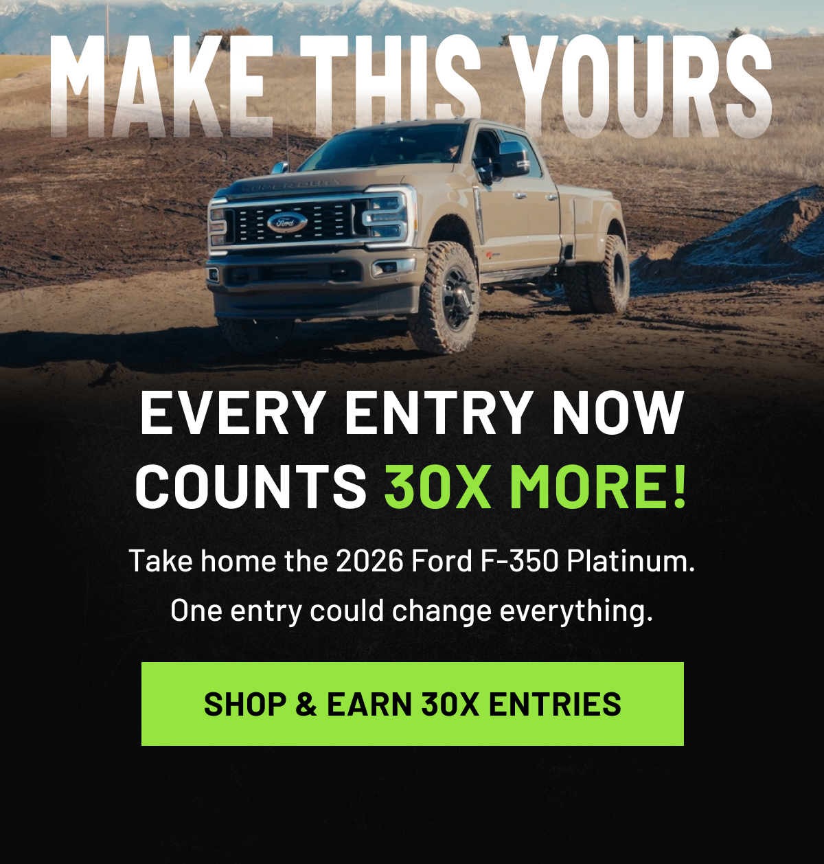 take home the 2026 ford f-350 platinum. One entry could change everything.