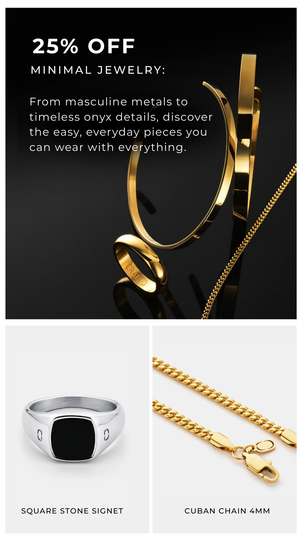 25% Off Minimal Jewelry