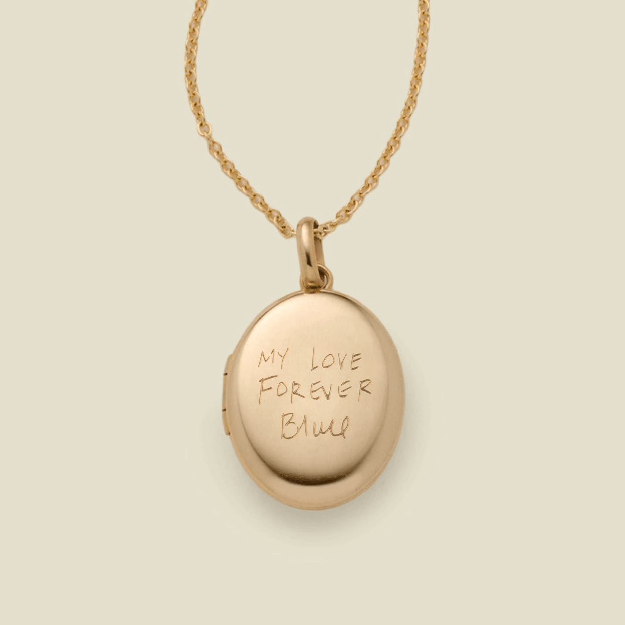 Engraved locket