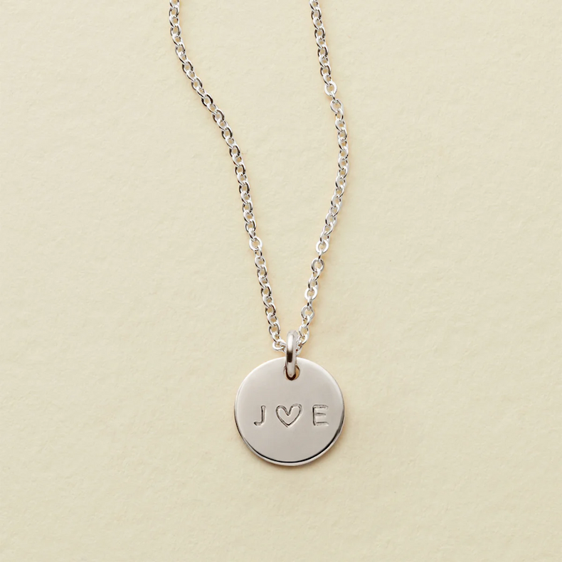 Love disc necklace