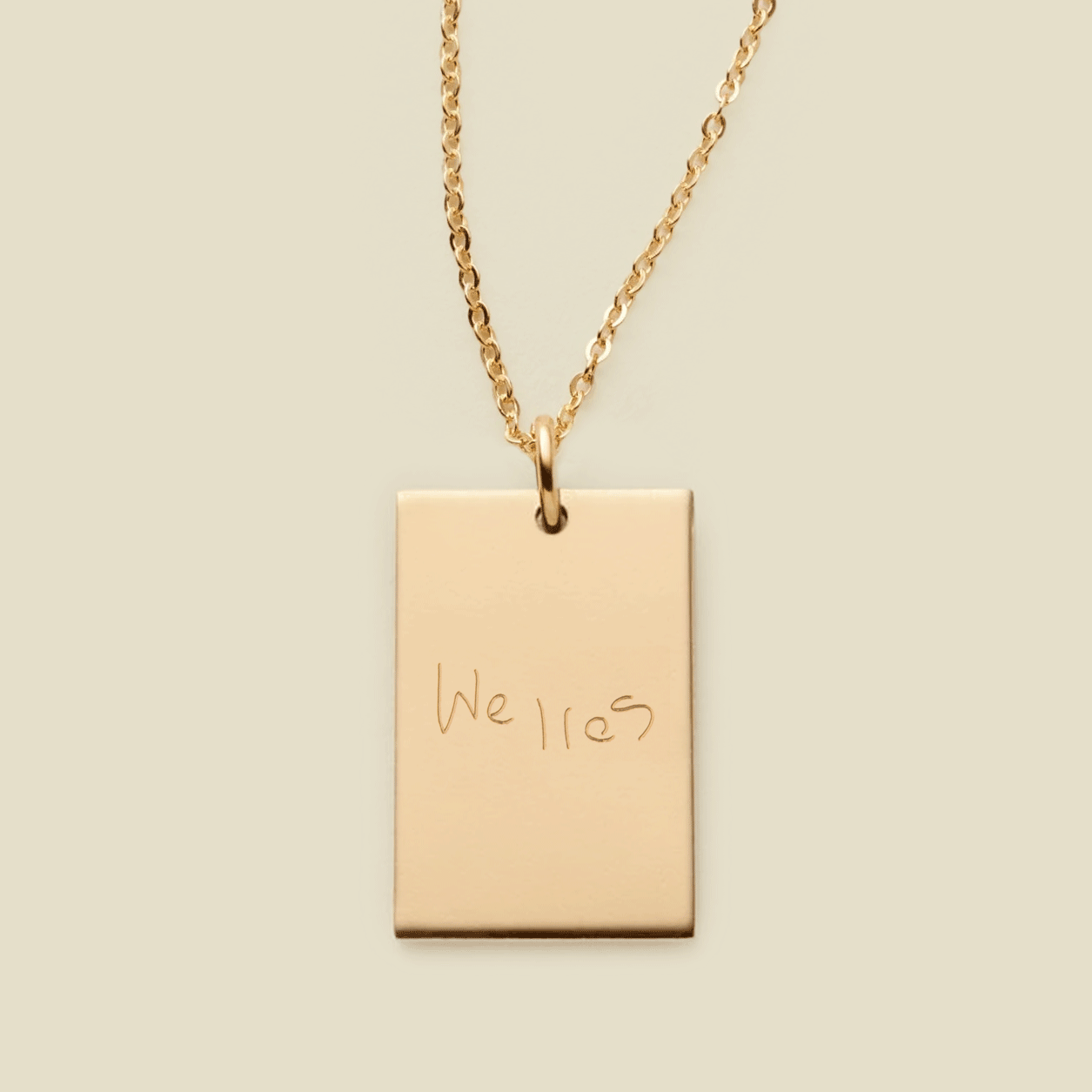 engraved rectangle gold