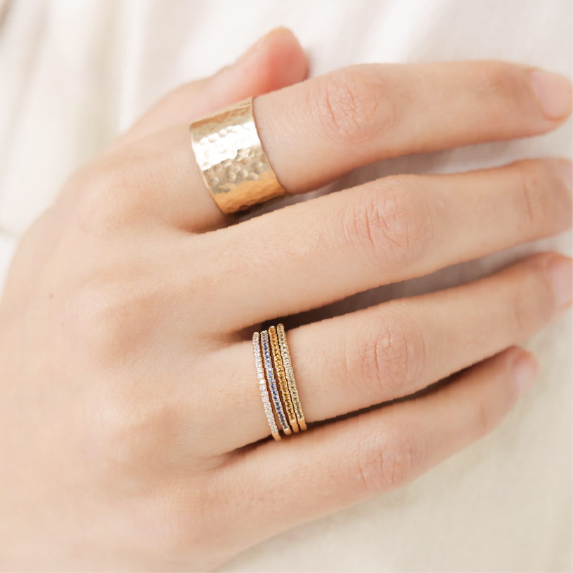 Birthstone Stacking Band Ring Birthstone Stacking Band Ring