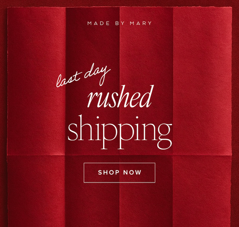 Last day for rushed shipping