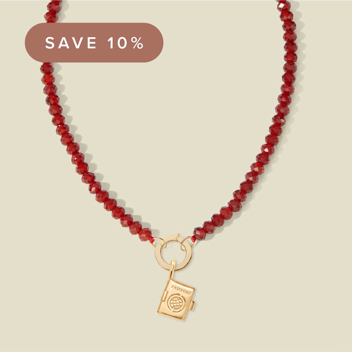 Going places charm necklace