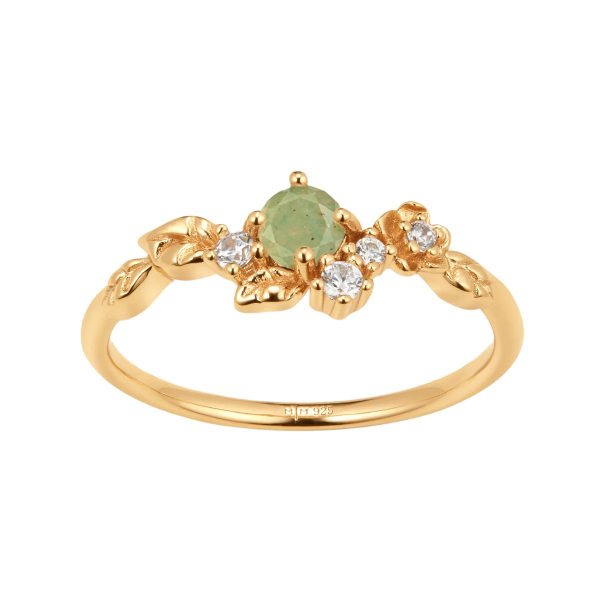 Lumi ring green aventureine