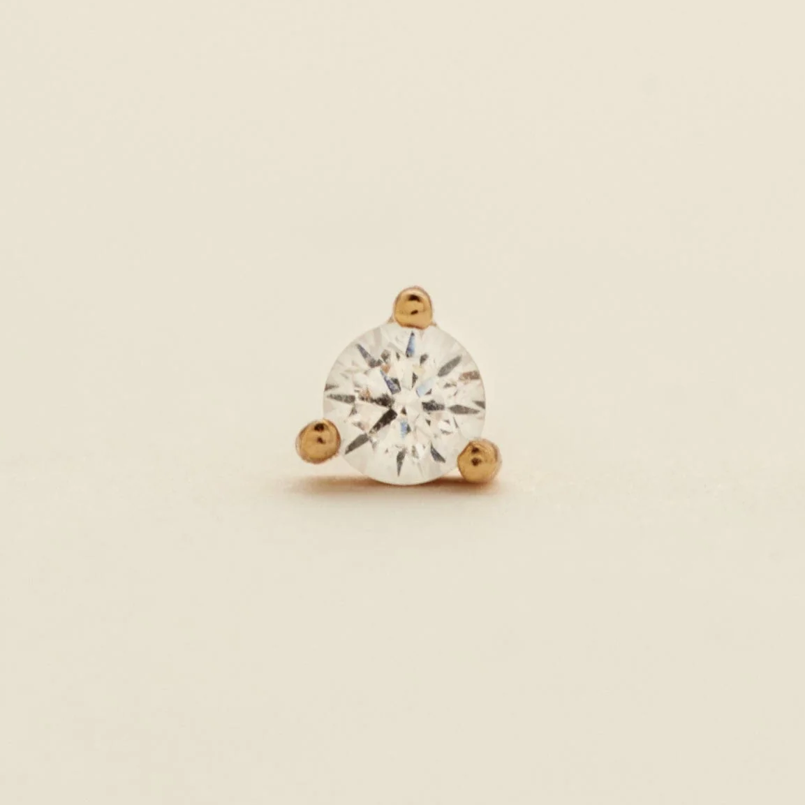 Luxe 3 prong stud earring