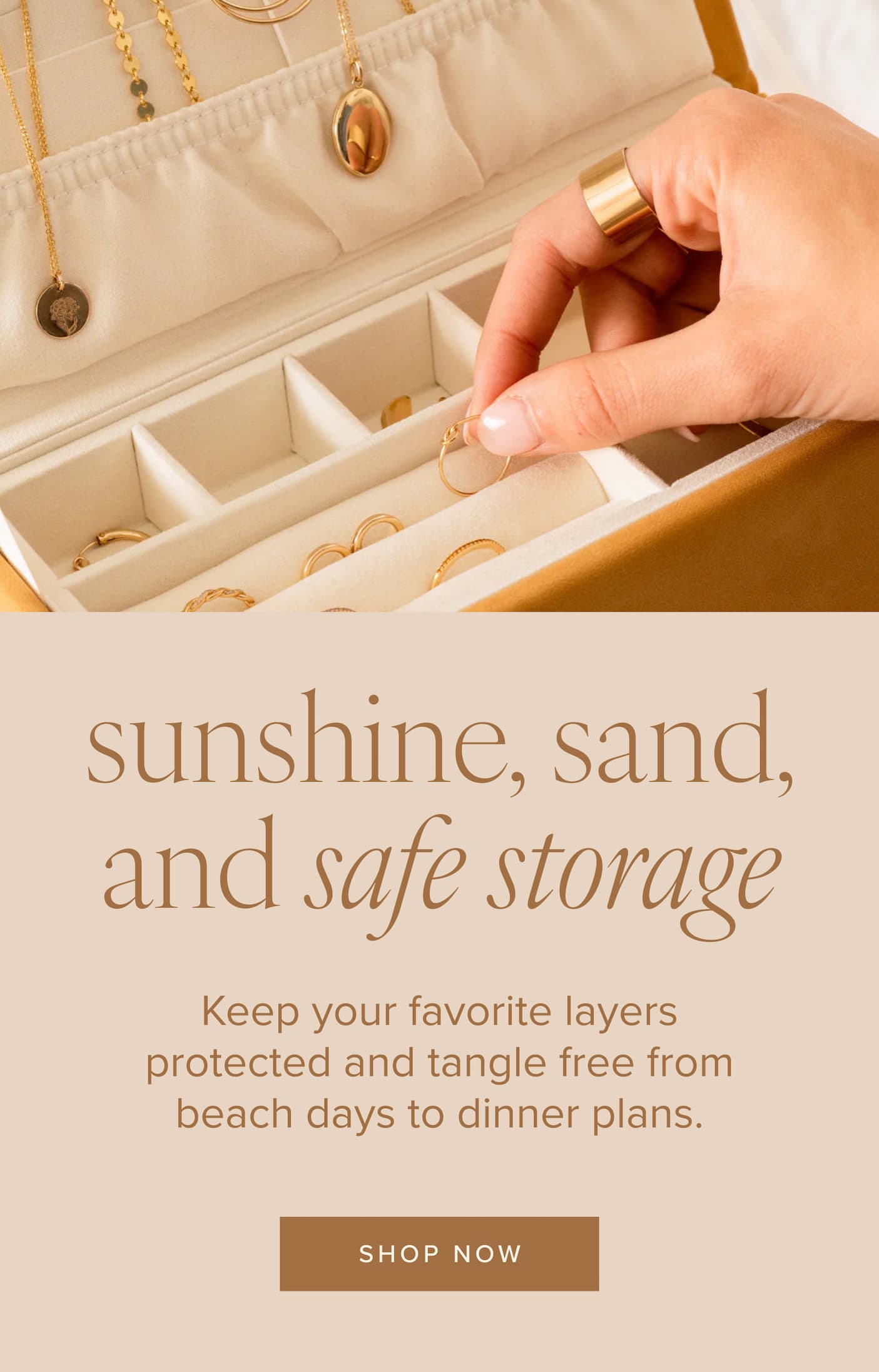 Safe storage solution for jewelry. Jewelry box