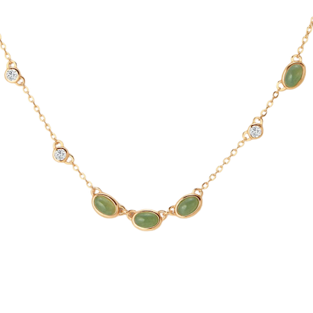 Aventurine aura station necklace