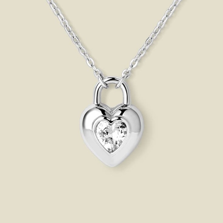 Heart padlock necklace