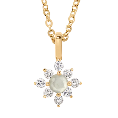 Moonstone lumi charm necklace