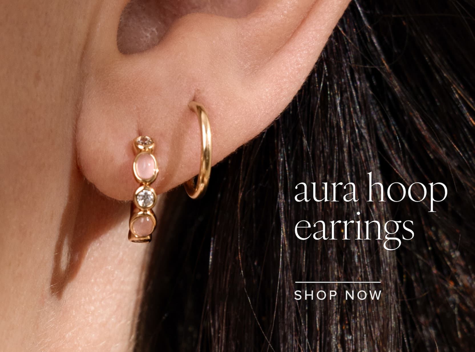 Aura hoop earrings