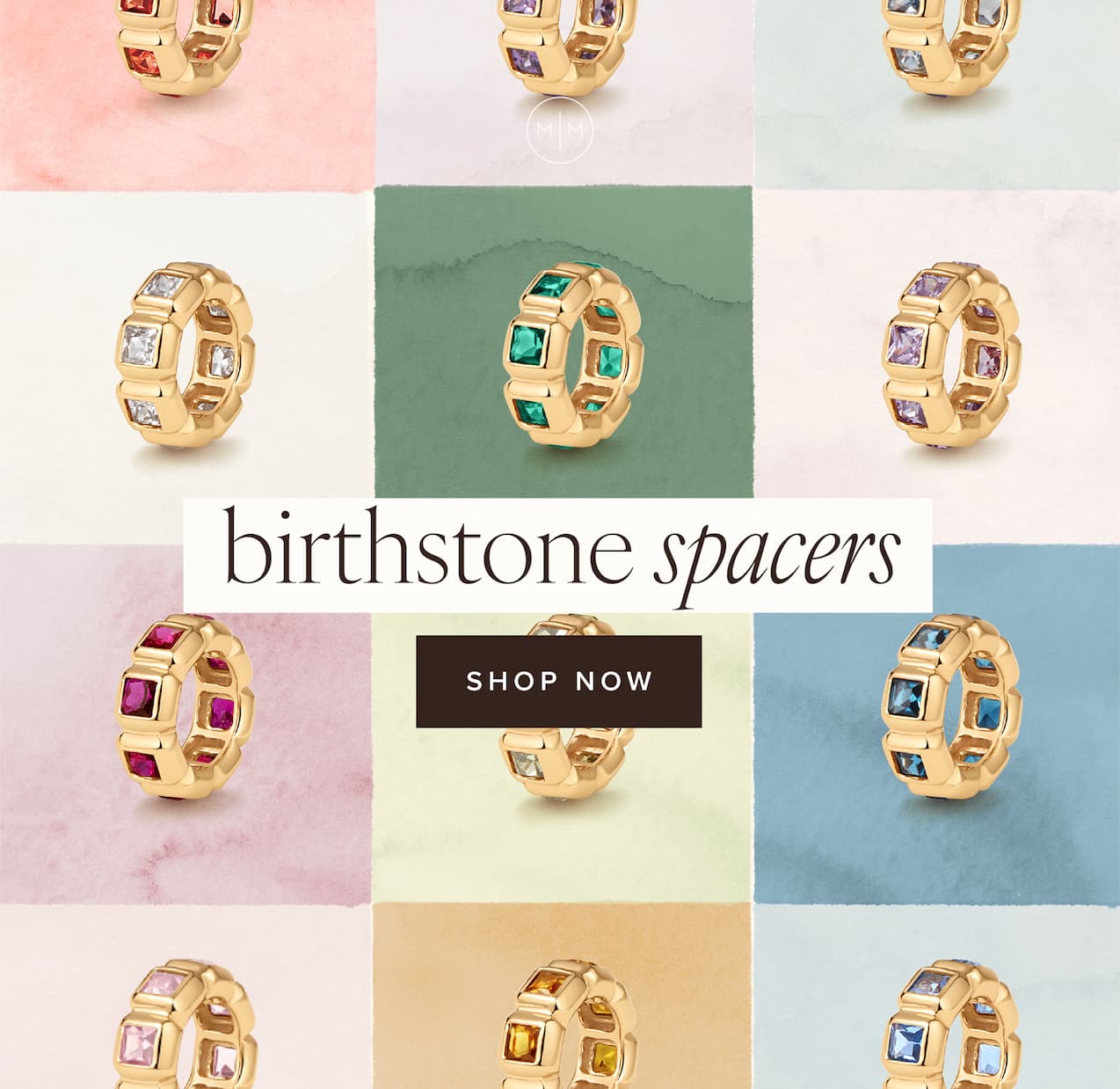 birthstone spacer