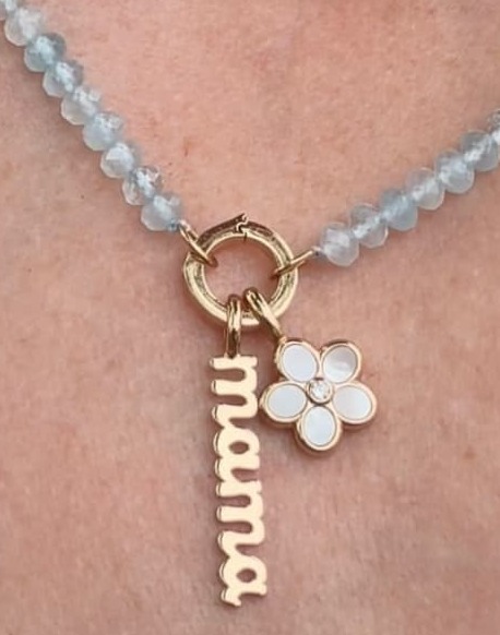 Mama gemstone necklace