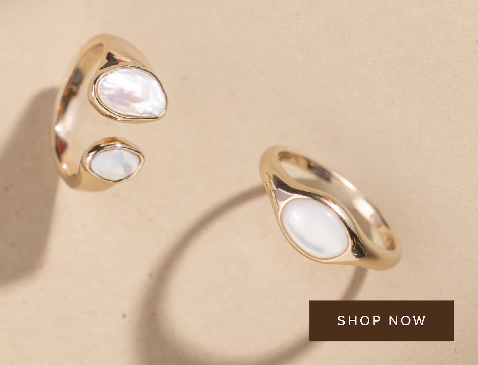 Pearl statement rings