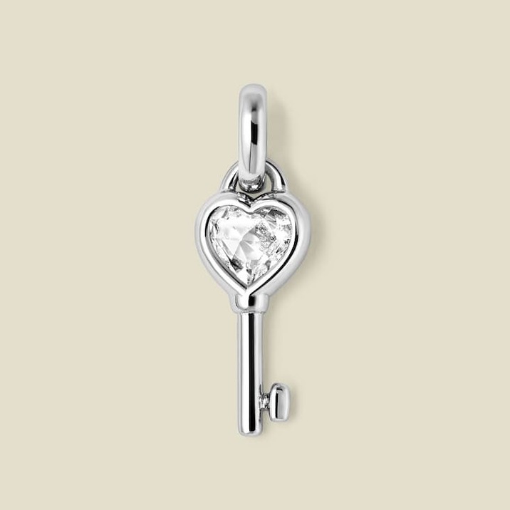 Layers of love key heart charm