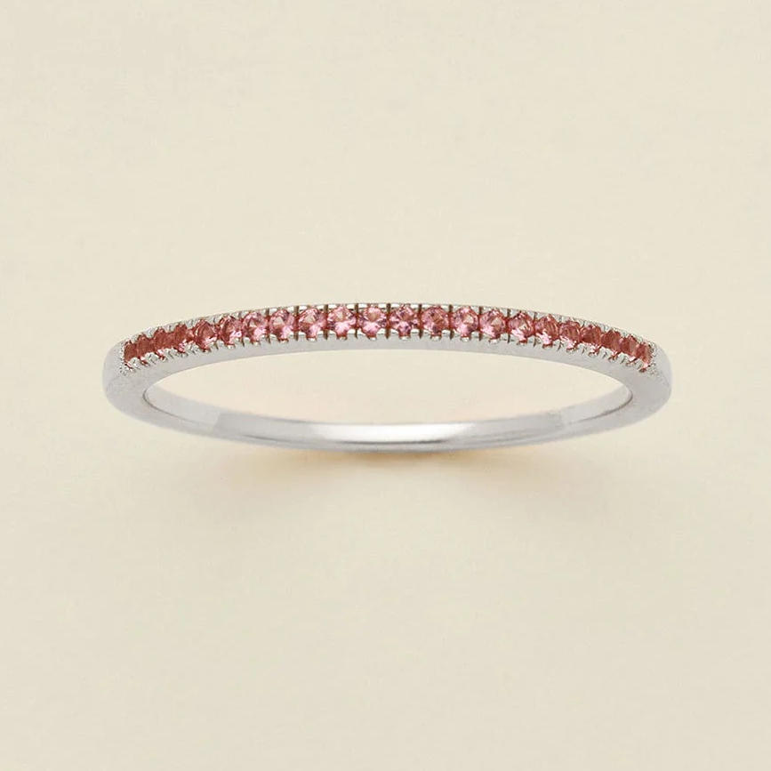 October birthstone stacking ring