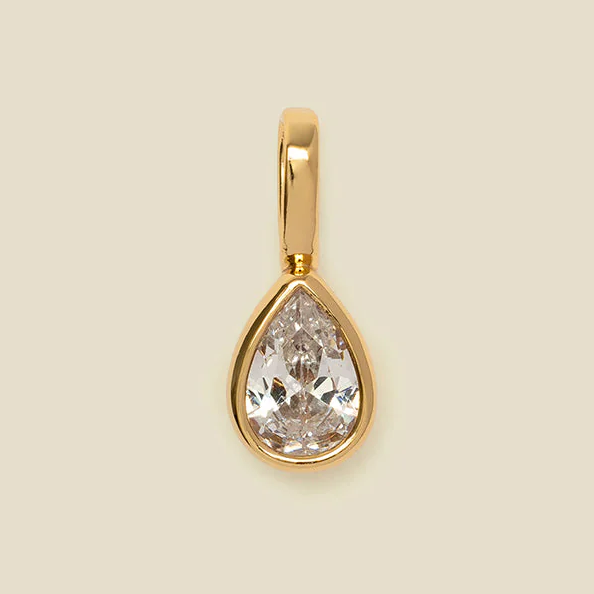 Pear CZ charm