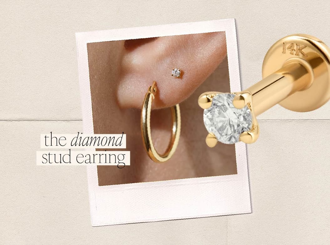 Diamond stud earring