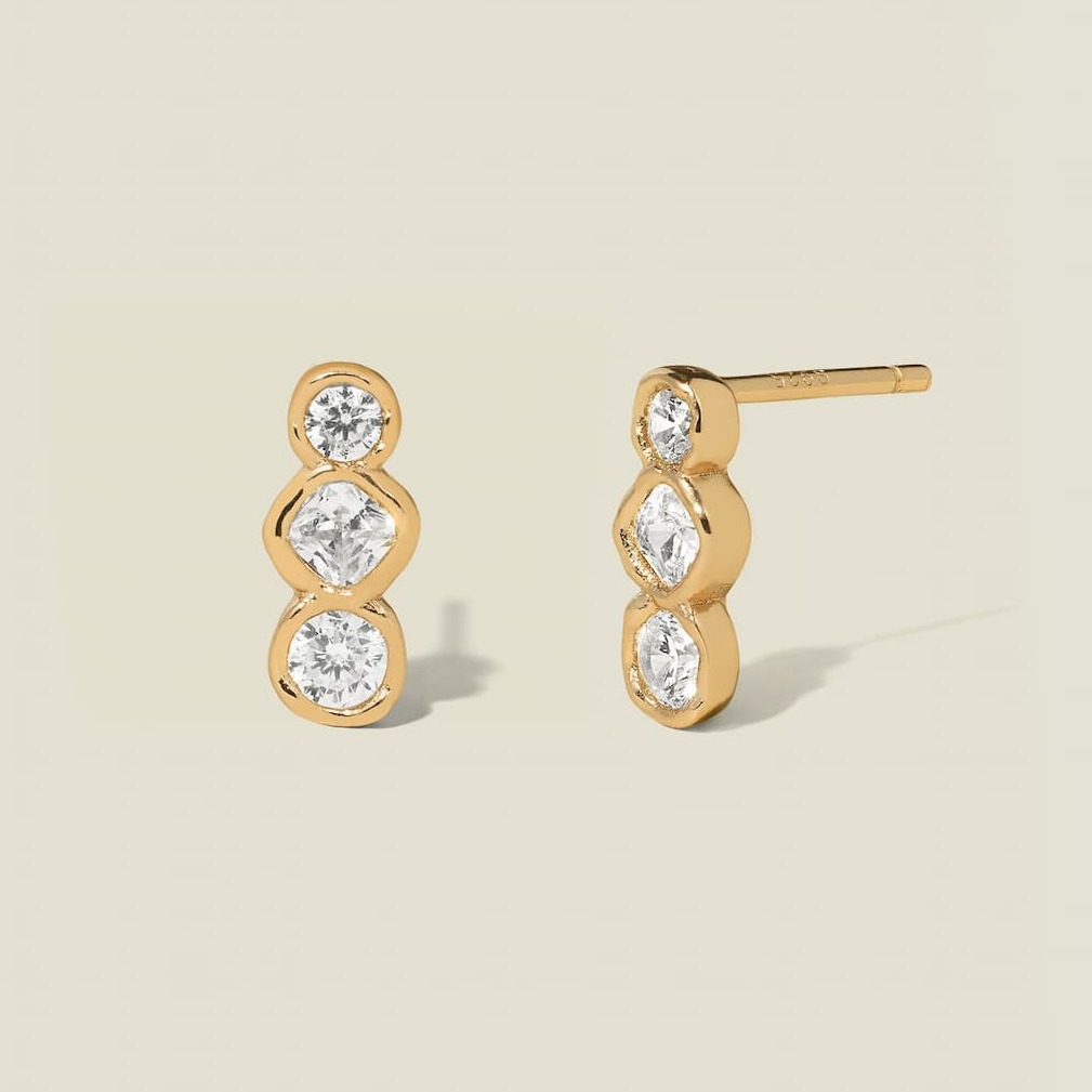 Tova triple stud earrings