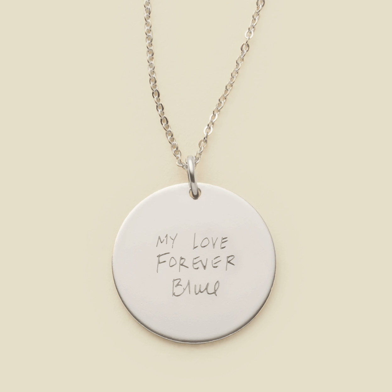 round disc engraving silver