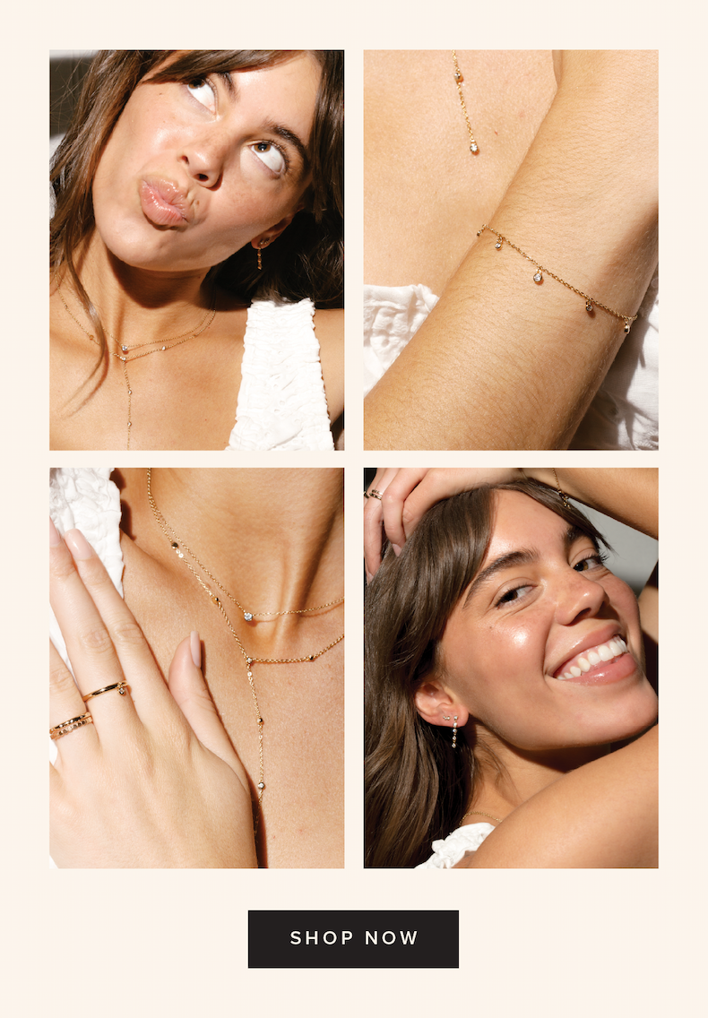 CZ poppy necklace and bracelet with updated designs.