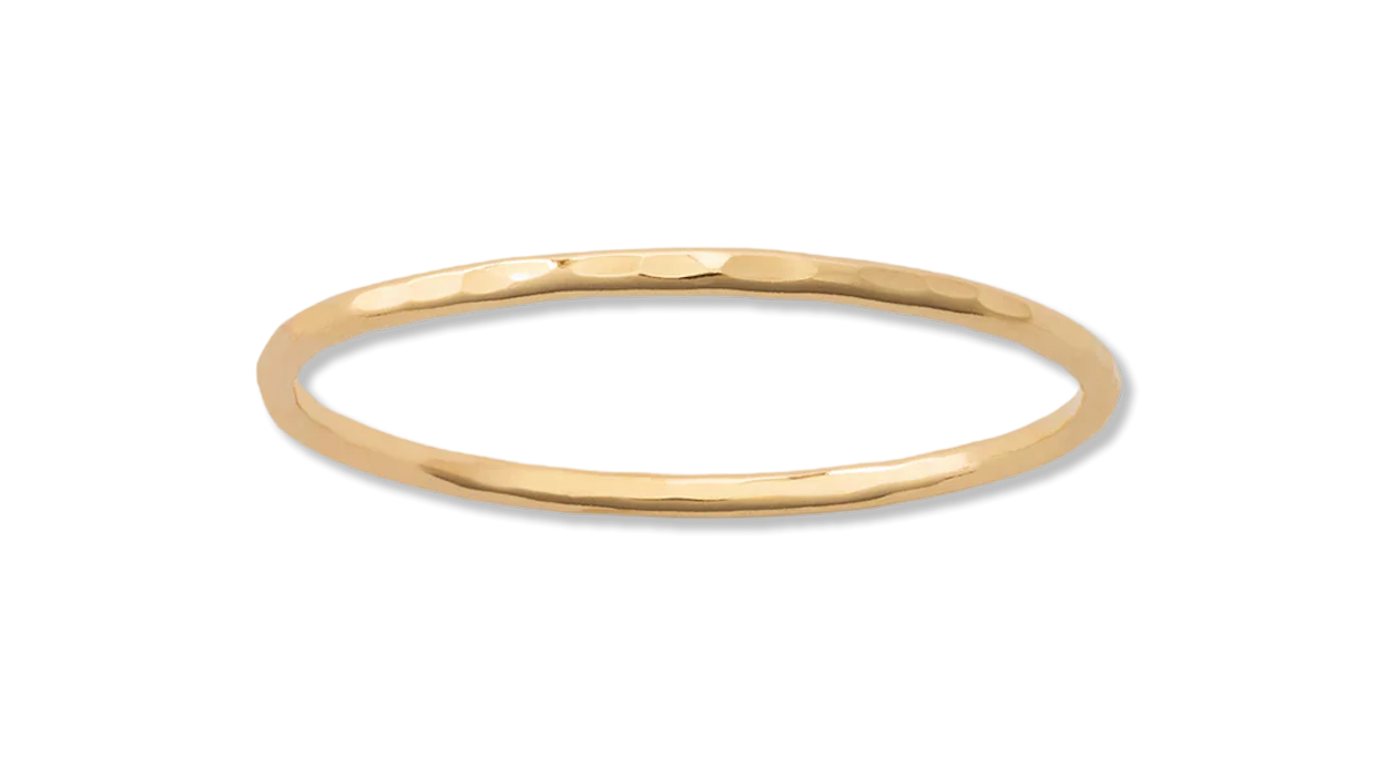 Hammered stacking ring