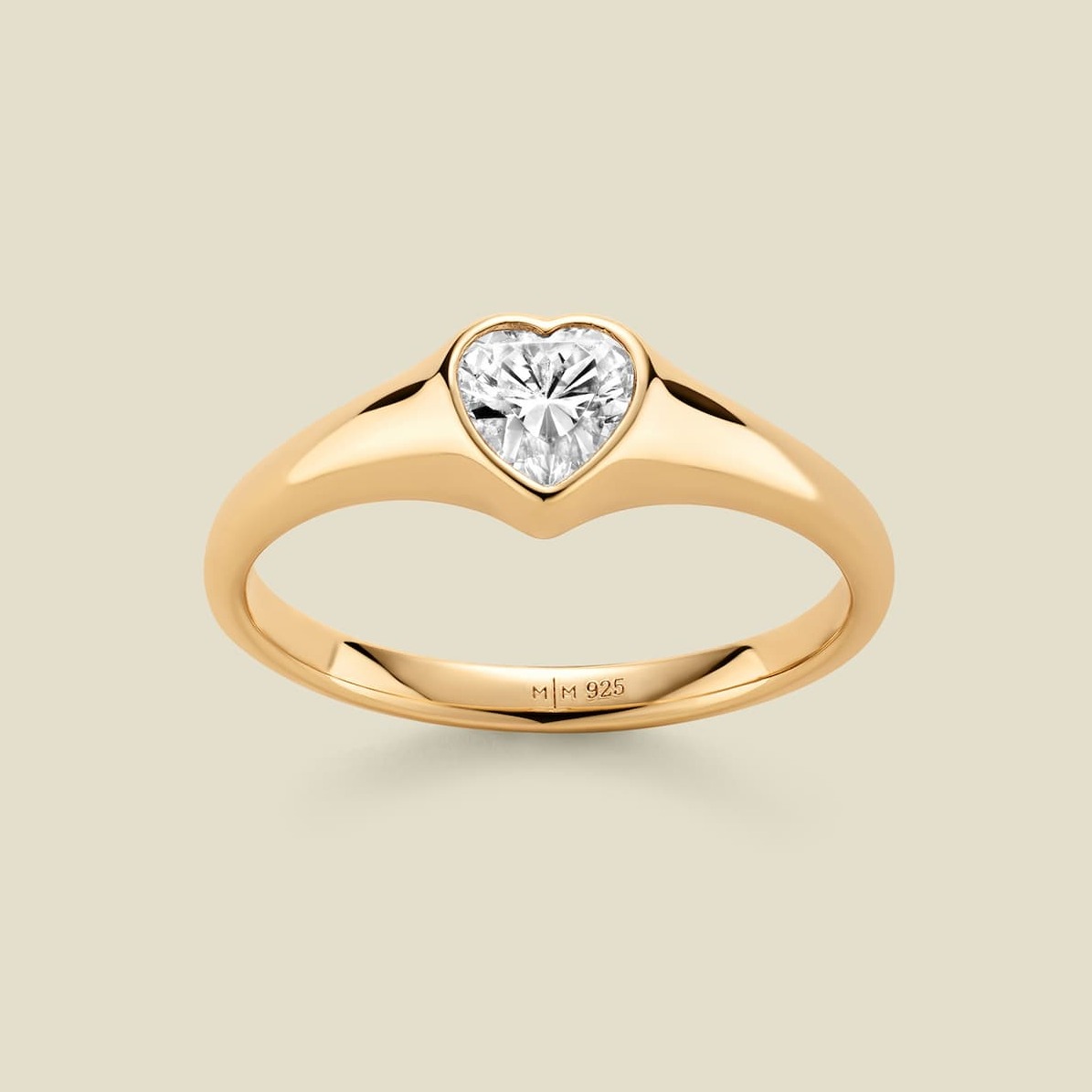 Heart signet ring