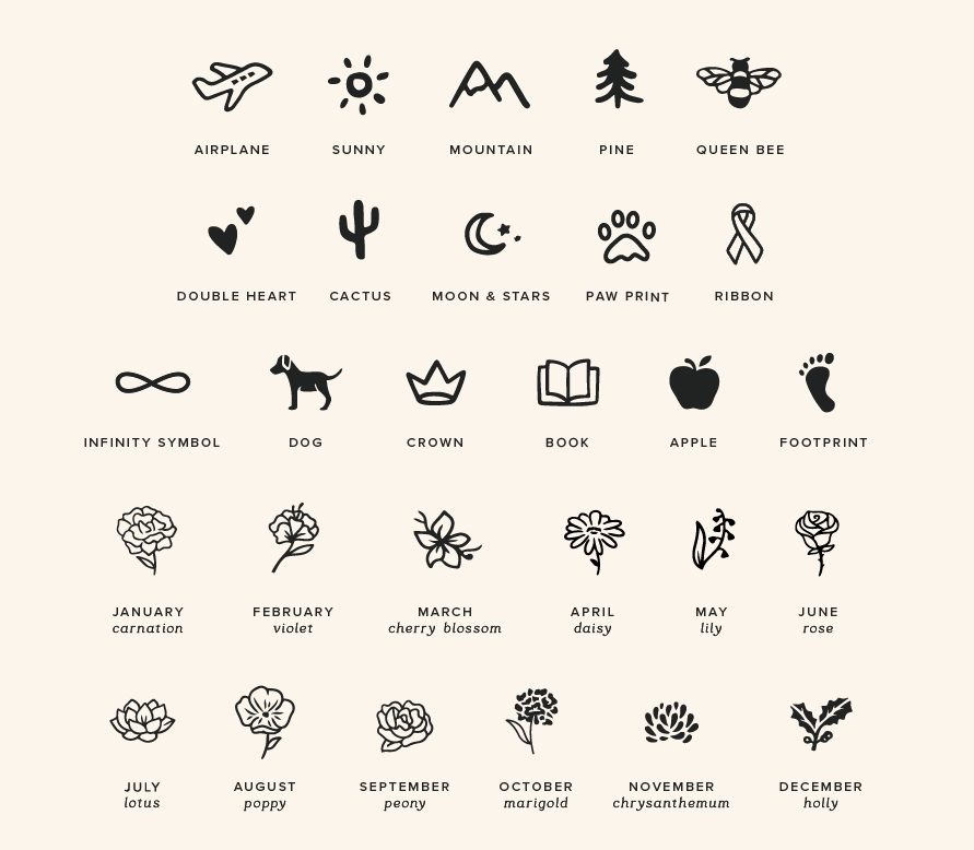 Hand stamped collection