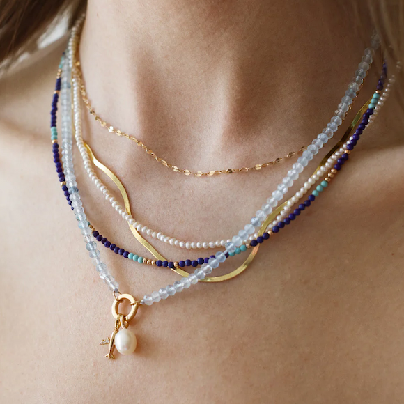 Gemstone charm necklaces