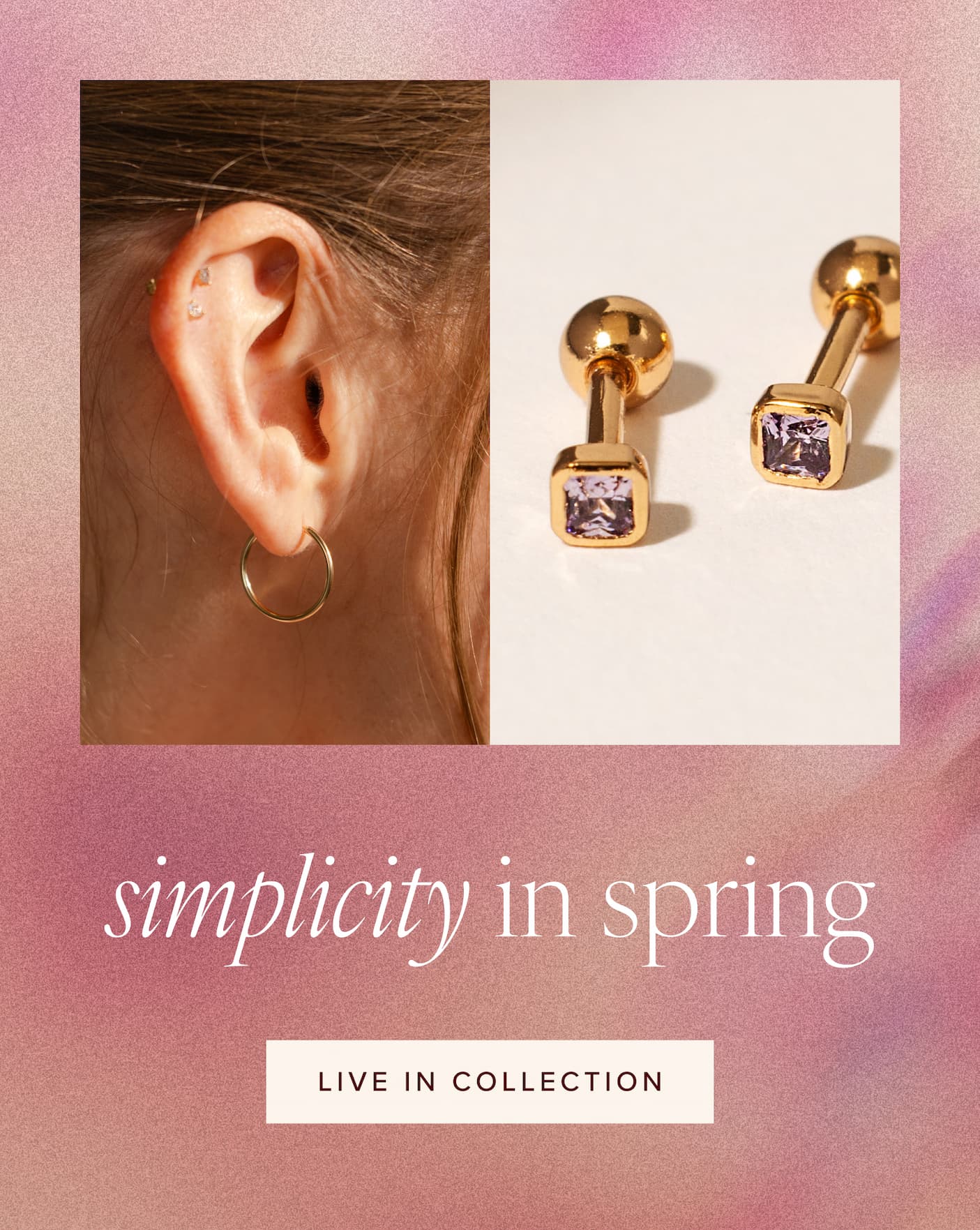 Live in collection hoops and studs