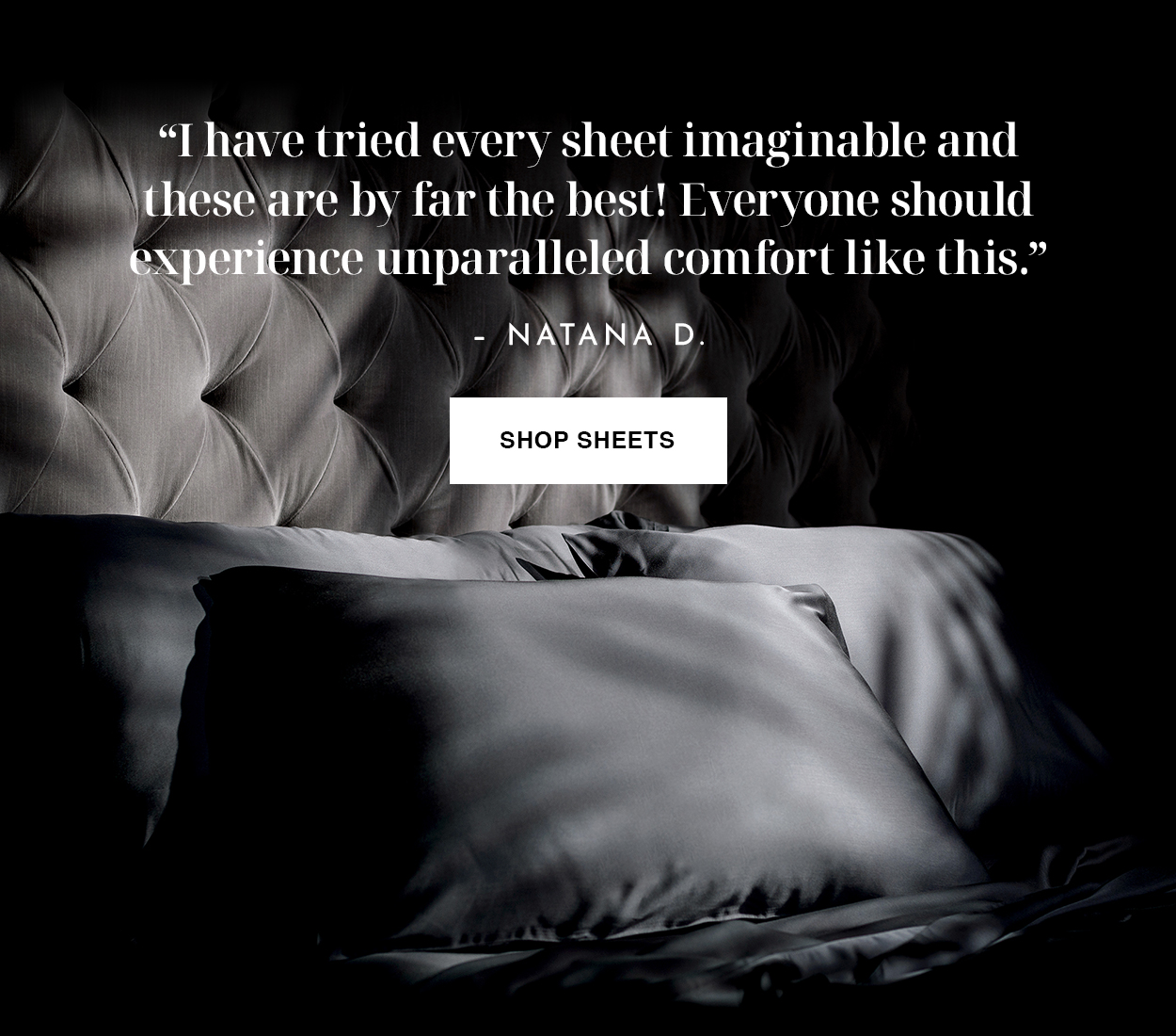 Seriously, the best sheets Luxome