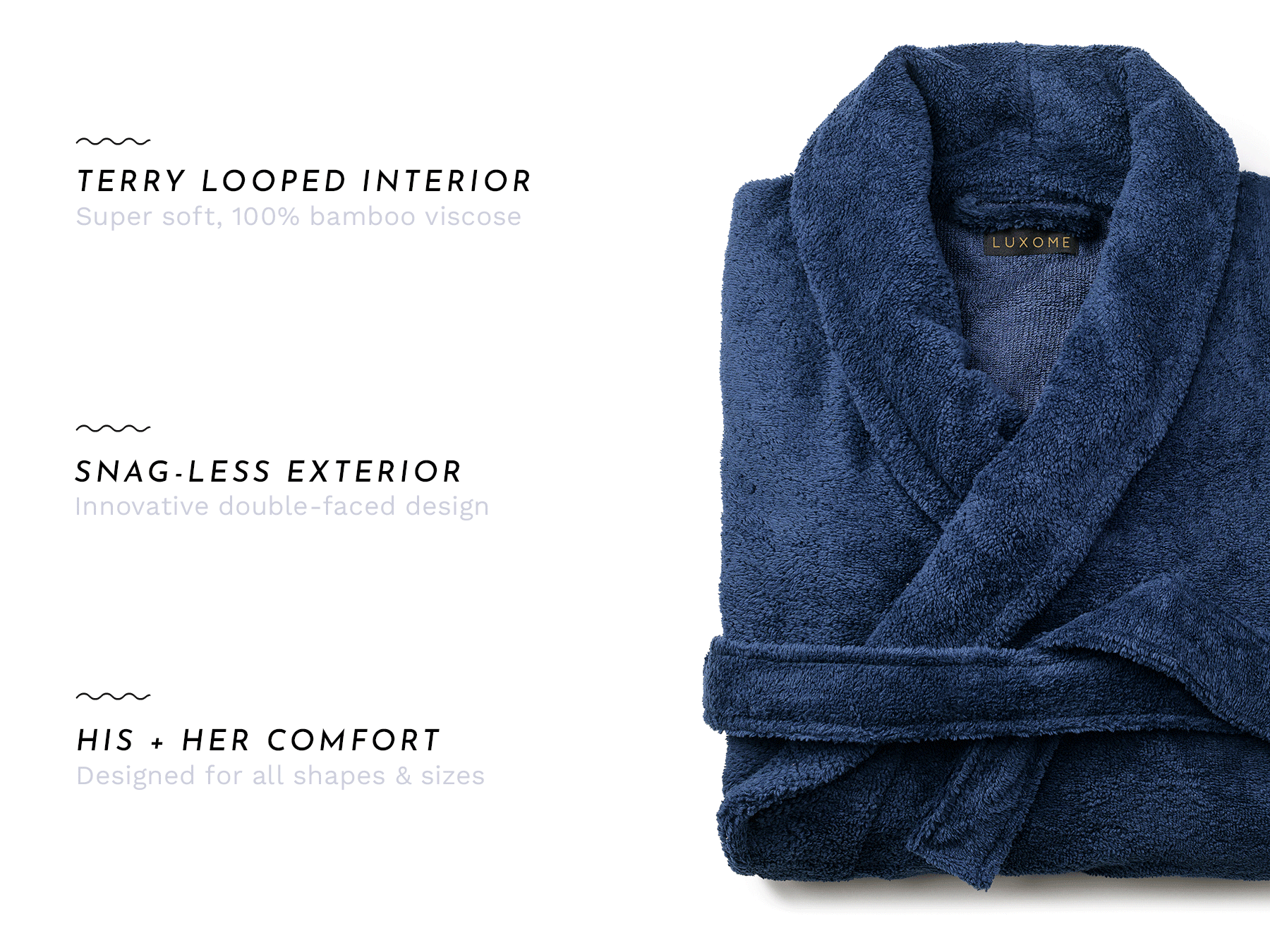 Bathrobes have finally arrived! Luxome