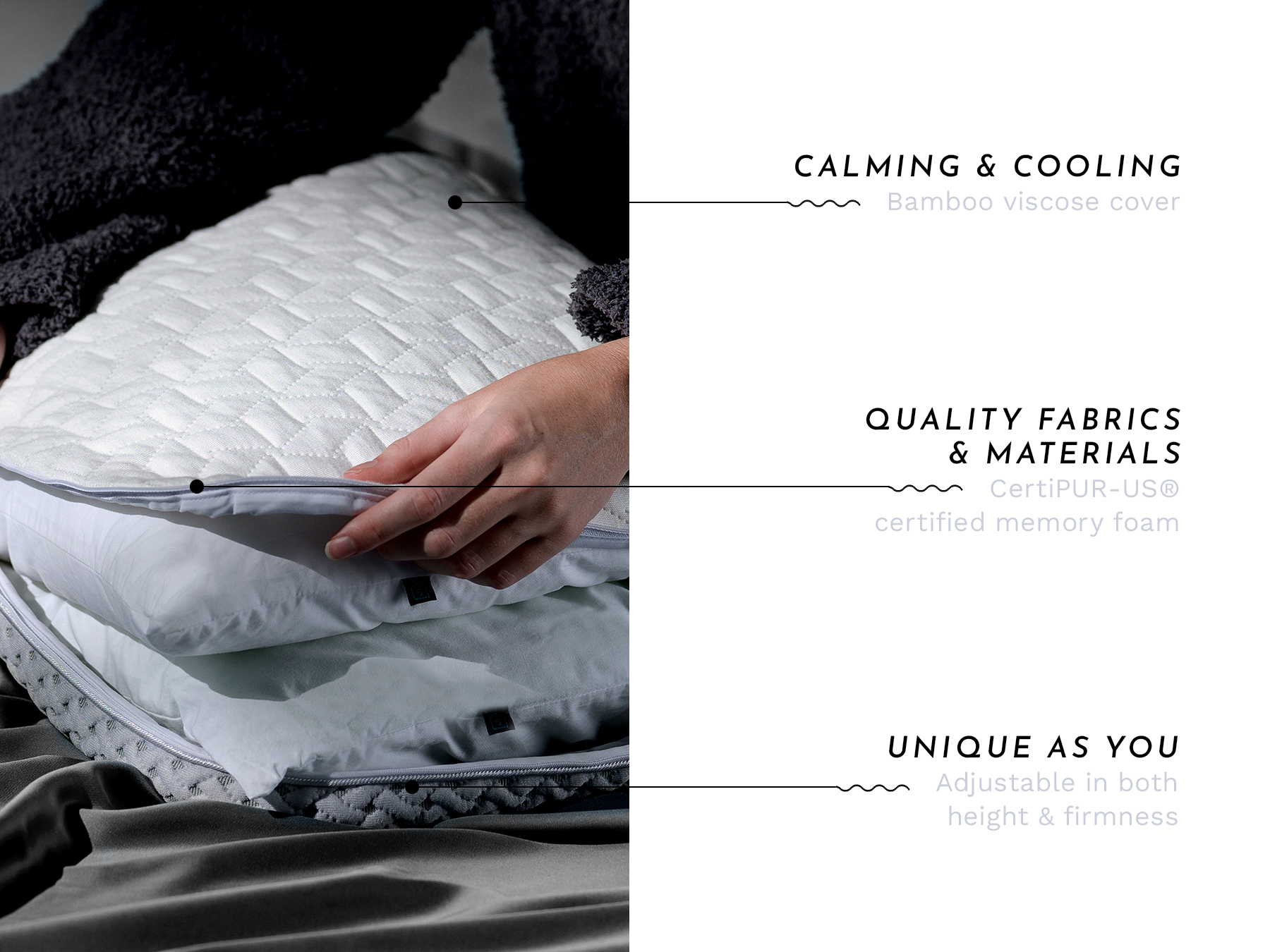 Say hello to our Fully Adjustable Pillow Luxome