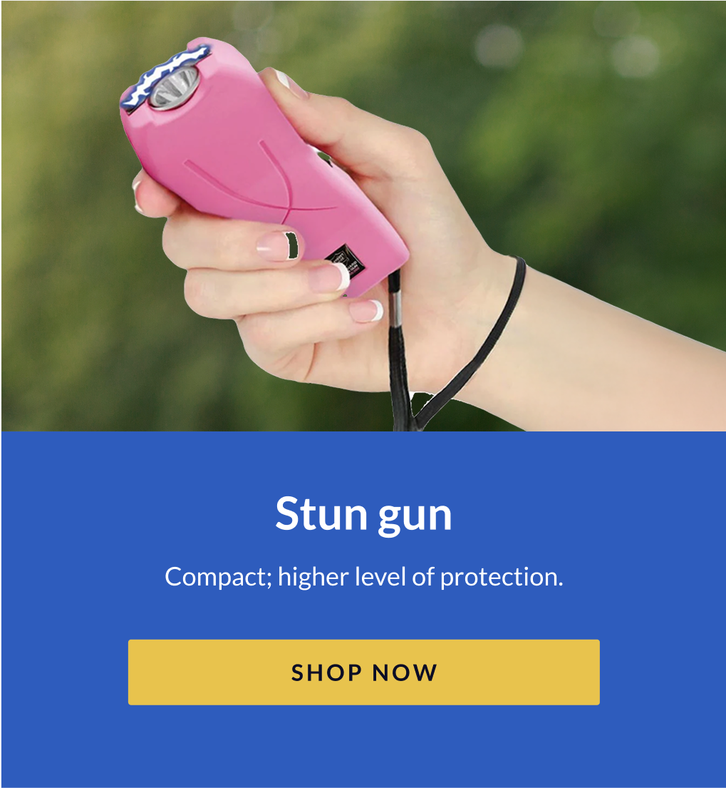 Stun gun Compact; higher level of protection. [SHOP NOW]