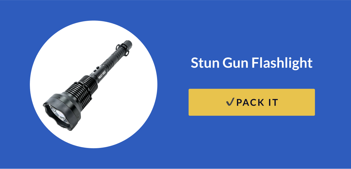 Police Force Tactical Torch Stun Gun Flashlight 17M [PACK IT]