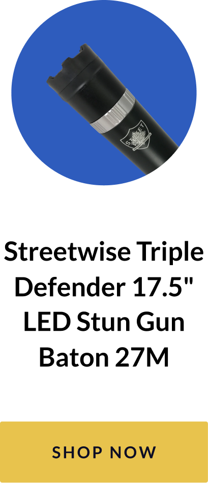 Streetwise Triple Defender 17.5" LED Stun Gun Baton 27M