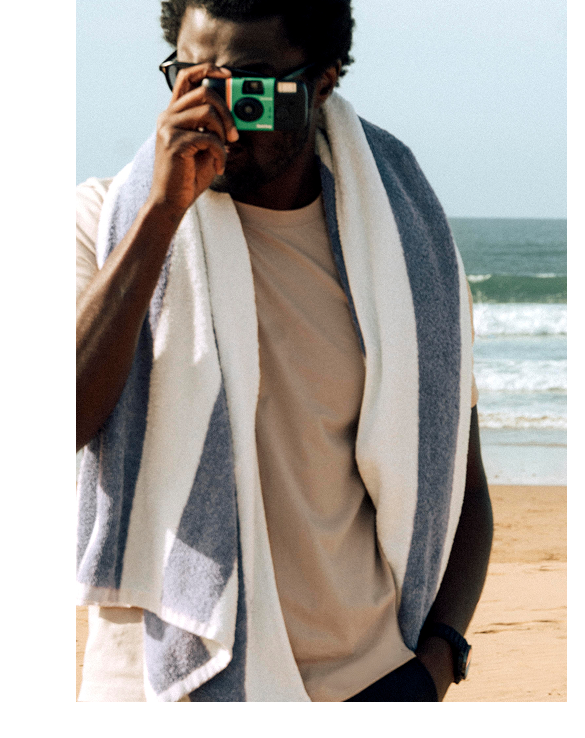 Image + Link: Man wearing Standard Tee in Desert Tan